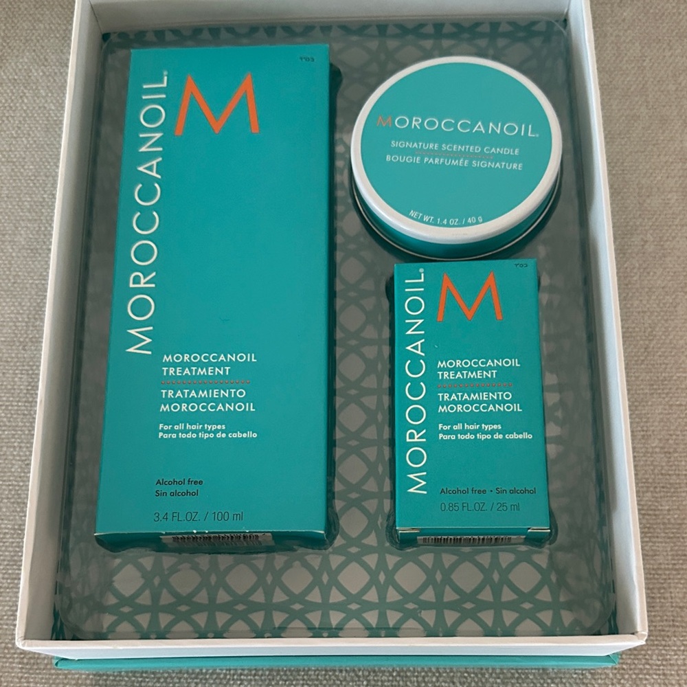 Moroccanoil Hair Treatment and Candle Set - Teal
